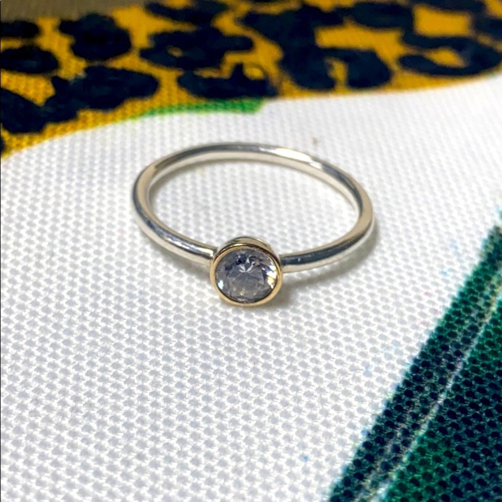 🎊 PANDORA 🎊 Two-Tone 14k diamond ring